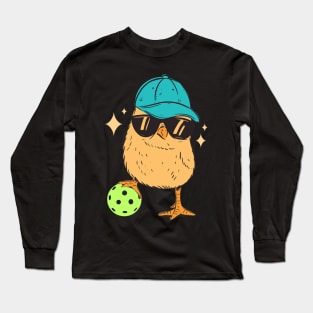 Cool Pickleball Chick Funny Player Long Sleeve T-Shirt